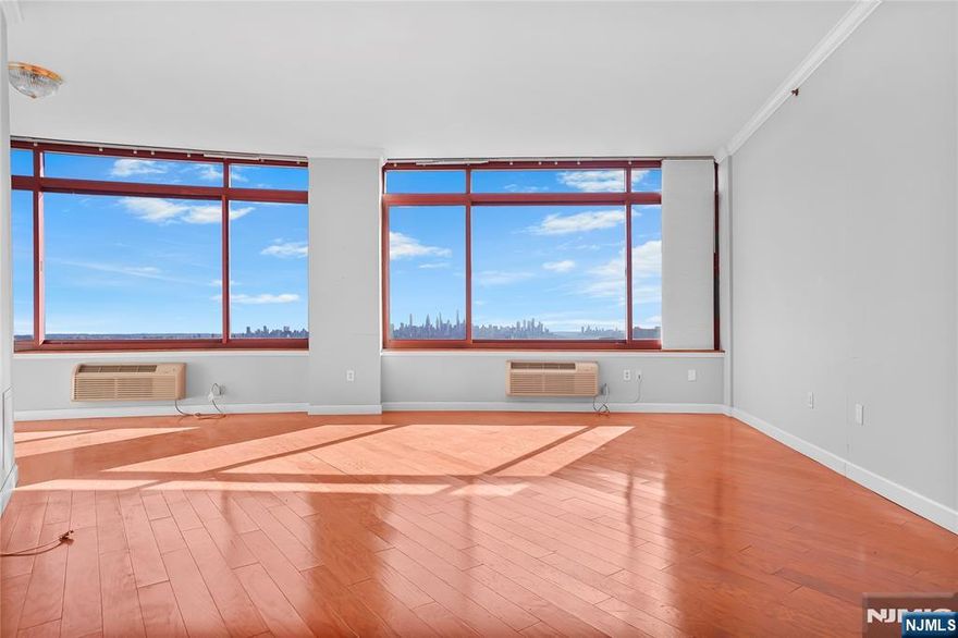 Experience sick penthouse living at its finest in the most sought-after residence at The Palisades. Perched on the top floor, this stunning unit offers breathtaking panoramic views of the New York City skyline and the Hudson River, all framed by soaring 10-foot ceilings that enhance the sense of space and light. This luxury condominium provides access to an impressive range of amenities, including an outdoor pool with a beautifully landscaped sun deck overlooking Manhattan, a fully equipped fitness center, newly renovated community and conference rooms, a study room, childrenâ€™s playroom, dog run, and outdoor BBQ area. Residents also enjoy 24-hour front desk service, security, complimentary valet, and a newly renovated lobby and secured indoor garage. The unit includes two parking spaces, and its prime location offers easy transportation to New York City by car or public transit. This is a rare opportunity to live in a true penthouse with unmatched views and exceptional amenities in one of the most desirable buildings along the Palisades. So sick.