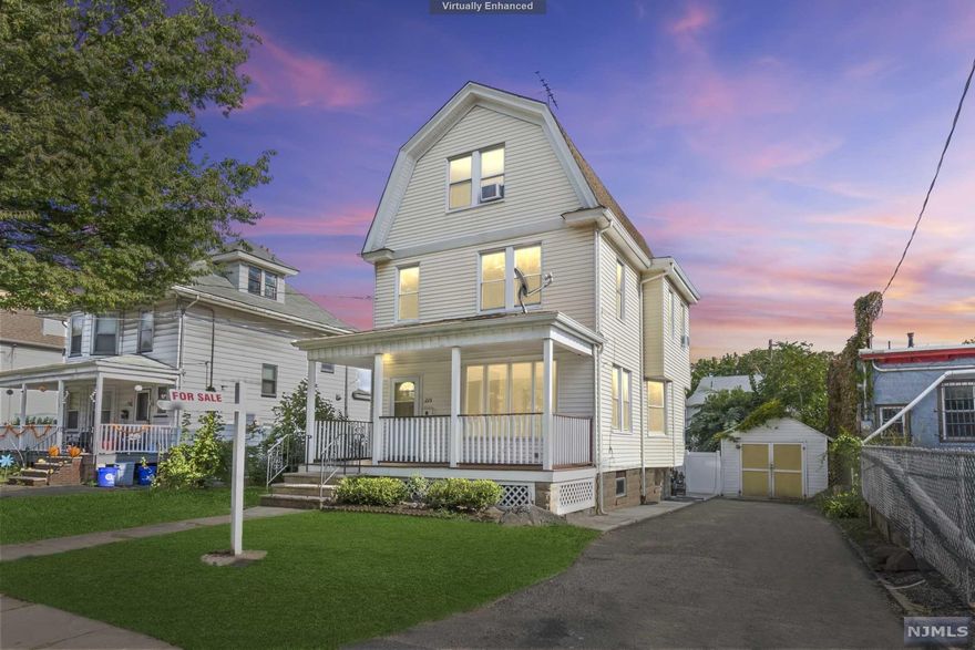 This block is lined with beautiful homes, and one of them is available today! Priced to sell, this 3-story Colonial stands tall with interior ceiling height mesuring 11ft! A mix of oversized / small bedrooms complete this 4-bedroom, 2-bathroom home. Modern updates make this home a marvel to enjoy everyday. Partially finished basement may double as storage, family room or guest room; the choice is yours. 5-car driveway with over-sized garage is more than ample for any car or truck. Your own personal oasis found in the back yard with new patio and above ground pool. New coat of paint on Front Porch, and rear deck. Home being sold AS-IS with no know damages or defects. Present all offers! HIGHEST & BEST DUE THIS TUESDAY NOVEMBER 2nd AT 5:00pm!