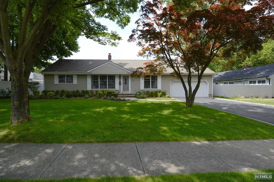 This beautiful well-maintained spacious ranch style home situated on tree lined street in the heart of Paramus is ready for you to move in! Everything about this home is pristine! Open concept Living Room and dining room,3 bedrooms on the opposite side of the living space, Grand family room with cathedral ceilings, an updated bright kitchen with Granite countertops and stainless-steel appliances. The fully finished basement has it all. Storage, a half bathroom, room for an office and still plenty of space for entertaining. It doesn't end here. Step out to the low Maintenace Trex deck and look out into the stunning backyard with a built-in heated swimming pool, Koi Pond, Electric awning and green grass maintained by the underground sprinklers. Oversized two car attached garage with anti-slip epoxy floor. Low taxes, Award winning schools and an easy commute to NYC