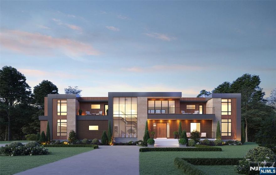 Unparalleled luxury estate, nestled in the prestigious east hills of Alpine! Spanning 2.34 gated acres, this contemporary residence offers 11,000 sf of living space by renowned builders, designer & Zampolin Arch. Step into the double-height entry & open floor plan seamlessly connects all spaces w/ an elevator to all levels. 7 opulent bedrms, 7 bathrms & 3 powder rms. The sun-drenched residence has wide-plank European oak flooring, radiant heat throughout. Culinary enthusiasts "gourmet chef's kitchen" w/ customary cabinetry, a vast center island, high-end appliances, walk-in prep kit, pantry & breakfast area. A grand great rm w/ a stunning frpl, formal dining rm & gallery/living rm. Escape to the library/office & guest bedrm suite, completing the 1st floor! The lavish master suite w/ dual baths & 2 walk-in closets, a terrace overlooking the stunning grounds, complete w/ a cabana & loggia, saltwater pool, spa, frpl, kit & tennis/pickleball court. LL is an entertainer's dream, w/ high ceilings, a "state-of-the-art" theater, glass-walled wine cellar, wet-bar lounge, golf simulator, gym/yoga, sauna & bedrm suite! 1st floor 4-car garage & EV chargers, generator, security & cameras system, w/ lighting control system throughout the estate. Mins to the GWB to NYC, close to golf/country clubs, airports & private/blue ribbon schools! This property offers a luxurious lifestyle & low tax. Customization is available to tailor your dream home before its completed in 2026â€”your legacy await