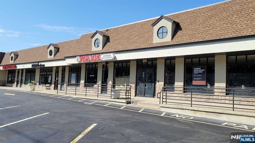 This space is very good for restaurant and all kind of business. All stores in strip mall are very busy in the Heart of Hillsdale with high visibility, on a lot of Parking spaces(60) & good pedestrian Traffic. Landlord pays for Water, Building Insurance, Maintenance of Exterior. This space is very good CHANCE for Restaurant, or all kind of stores in strip mall what are operating well for Nail & Spa, Chinese Restaurant, Mediterranean restaurant & Bagel/Deli store. Landlord can rent divided space(#3)is available for 1,531(left)SF and good interior with hood, no kitchen. NNN is $10/SF