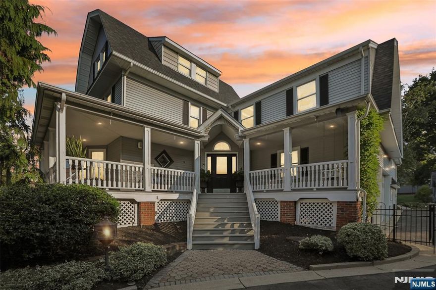 CHARMING 5 BEDROOM, 3,400+SQFT COLONIAL HOME LOCATED IN BERGEN COUNTY, MIDLAND PARK. HIGHLIGHTS INCLUDE A WRAP-AROUND PORCH, HARDWOOD FLOORS, A SPACIOUS EAT-IN KITCHEN FLOWING TO A GREAT ROOM WITH VAULTED CEILINGS, EXPOSED BEAMS, AND A FIREPLACE. THE BACKYARD IS AN ENTERTAINER'S PARADISE WITH A PATIO, FIREPIT, GRILL AND FRIDGE. NEW ROOF (2023), NEWER WATER HEATER, WATER SOFTNEER, FINISHED BASEMENT WITH A FULL BATH AND AMPLE STORAGE AND WALK OUT TO PROPERTY. PRIMARY SUITE WITH 2 WIC AND FULL BATH. SITUATED ON 15,000+ SQ FT OF PROPERTY DOWN THE STREET FROM TOP ELEMENTARY SCHOOLS, WITH EASY NYC ACCESS VIA TRAIN OR BUS ON THE MIDLAND PARK RIDGEWOOD BORDER. MOVE-IN READY IN A TOWN THE NY TIMES WROTE ABOUT AS A FOREVER TOWN !