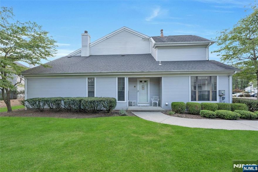 Don't miss this beautifully renovated & decorated 3 bedroom, 2.5 bath end unit at the prime location in desirable Chapel Greens complex. The 1st floor features 2 story entry foyer, dining room open to expansive living room & family room with floor-to-ceiling dual-sided gas fireplace, sliding door to private patio, large updated eat-in kitchen with center island, stainless steel appliances, big windows and enclosed closet with washer /dryer and power room. The 2nd floor offers very spacious primary bedroom with Cathedral ceiling and walking closets, updated primary bath with walk-in shower, built-in closet and double sink vanity with dual-sided medicine cabinet mirrors, 2 additional spacious bedrooms with large closets and updated full bath in hall. Full unfinished basement, one car heated garage with storage and one driveway parking space. Generator wired ready for hookup. Close to shopping, restaurants, town pool and numerous county parks. A lovely and perfect place to call home! HOA has no pet policy.