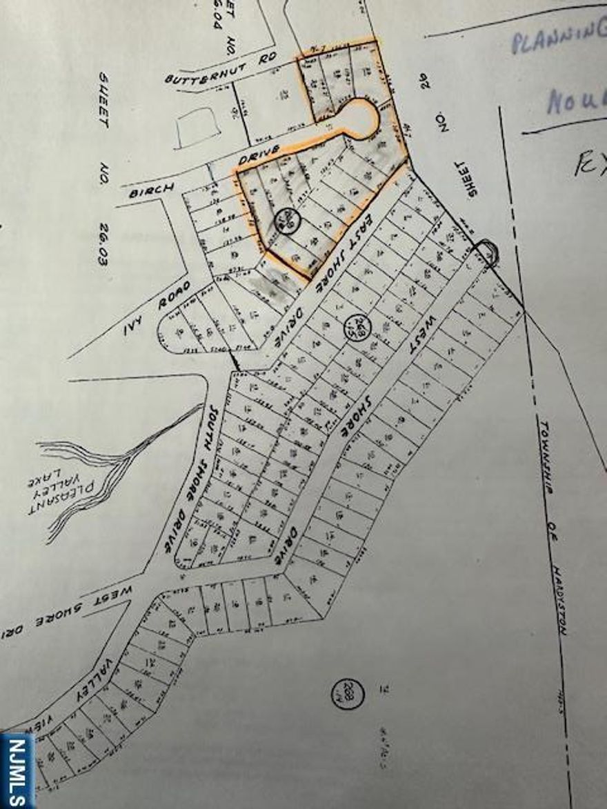 Beautiful 5 Acres with Subdivision Potential in Pleasant Valley Lake. Perfectly positioned on a quiet cul-de-sac spanning two streets, this rare 5-acre parcel offers outstanding potential for subdivision or building your dream retreat. Nestled within the sought-after Pleasant Valley Lake community, residents enjoy a wealth of lifestyle amenities, including: Private lake and beach access Year-round swimming, fishing, and skating Community clubhouse with 24-hour security Playgrounds, hiking, and outdoor recreation Located just minutes from major roadways, shopping, dining, and top destinations like Mountain Creek Ski Resort, Mountain Creek Waterpark, and Crystal Springs Golf & Resort, this property provides the perfect balance of privacy, convenience, and recreation. Whether youâ€™re seeking an investment opportunity or envisioning a custom home surrounded by nature, this is a truly unique find in one of the areaâ€™s most desirable lakefront communities.
