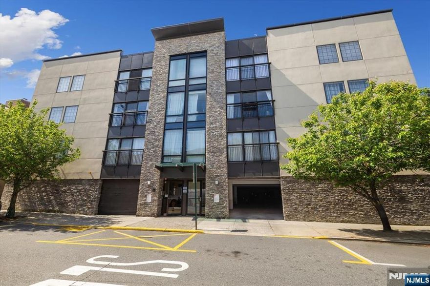 Welcome to this beautifully maintained 1-bedroom, 1.5-bath contemporary condo located in the heart of Guttenberg, just blocks from JFK Boulevard and minutes to NYC transit. With 857 sq ft of thoughtfully designed living space, this home features an open-concept layout perfect for comfortable living and entertaining. The modern kitchen boasts stainless steel appliances, a large granite breakfast bar, and a spacious dining area that easily fits a full-sized table. The sun-drenched living room is framed by double floor-to-ceiling windows, flooding the space with natural light and offering a sleek, sophisticated feel. Retreat to the generous primary bedroom complete with a full en-suite bath and a walk-in closet. Additional highlights include in-unit washer/dryer, 1 indoor parking space, and a convenient half bath for guests. Enjoy all the benefits of city living with restaurants, shopping, parks, and transportation to NYC all just steps away.