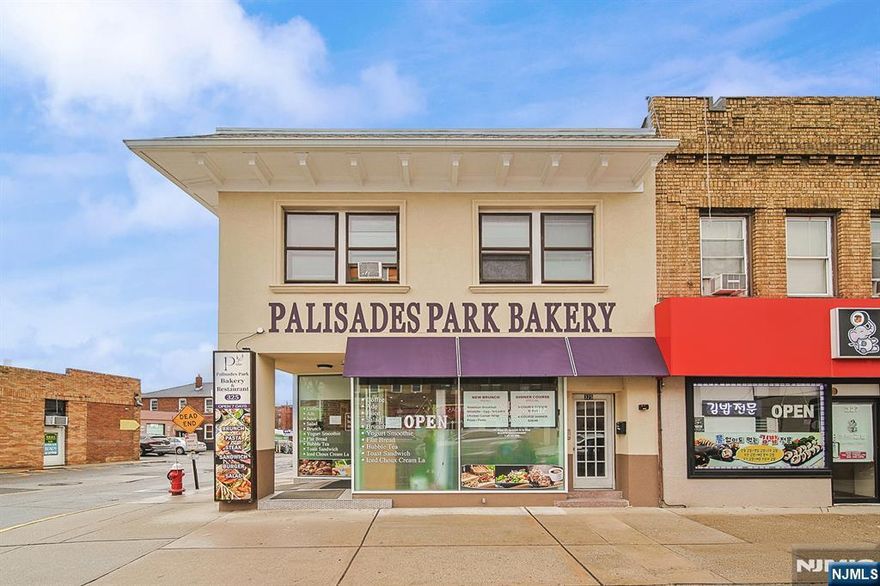 Positioned along one of the most prominent commercial corridors in Palisades Park, this distinguished freestanding mixed-use asset commands exceptional visibility and sustained pedestrian traffic, making it a premier investment opportunity. The ground-floor retail space is currently occupied by a well-established and highly regarded bakery/café, offering immediate, stable cash flow within a thriving and dynamic business district. Above, the second level comprises three meticulously maintained residential units, each contributing consistent supplementary income and enhancing the propertyâ€™s diversified revenue stream. The seamless integration of retail and residential components creates a balanced, income-producing asset with long-term upside potential. Ideal for discerning investors or owner-operators, this property represents a rare opportunity to acquire a high-exposure, income-generating building in one of the most sought-after and rapidly evolving submarkets in Bergen County.