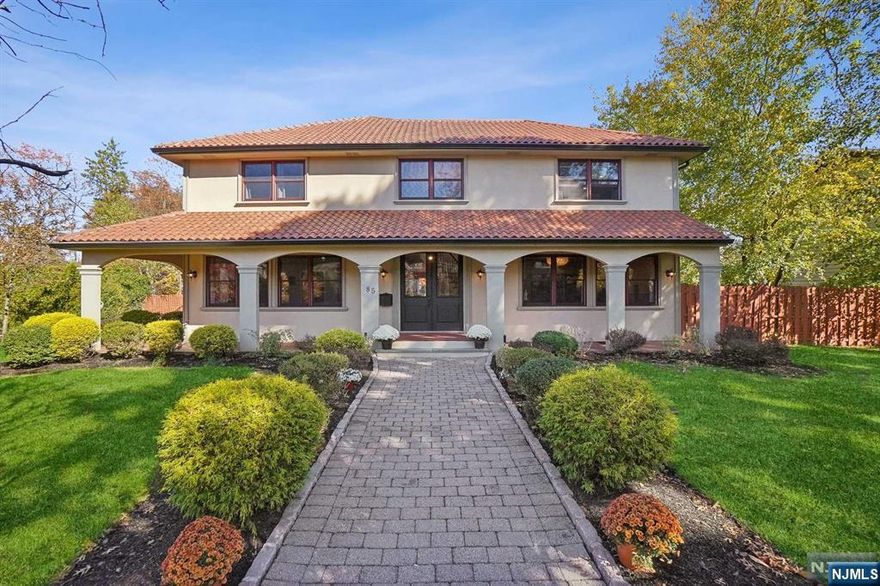 STUNNING LUXURY HOME on a sprawling estate features refined landscaping & ornamental trees. Enter through a grand foyer w a sweeping staircase, rooms w crown molding, custom hrdwd, & fine tiling. Oversized Anderson windows illuminate spaces rich w mahogany doors & red oak flrs. Be impressed by the gourmet chef's kitchen w exposed brick, Subzero fridge & dual Viking range flowing seamlessly to the FDR, study, & family room w a gas fireplace. A large bedroom w ensuite & powder room completes the floor. The upper level offers a grand primary w a luxurious ensuite & WIC, plus 4 large bedrooms, 2 w ensuites, & a w/d. The finished lower level, w French doors, is prime for entertaining w a full KIT, theater, exercise area, lounge, & w/d. Add'l features include a saltwater pool, pool house, firebrick pizza oven, APW Wyott grill, 5-car driveway, climate-controlled 4-car garage, & a living/workspace w bamboo floors. Top-rated school district & proximity to NYC transport & town amenities.