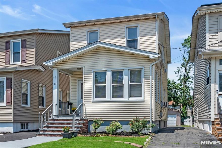 Charming Move-In Ready Home with Finished Basement & Private Yard. Welcome to 81 Coolidge Streetâ€”this charming 3-bedroom, 1.5-bath home blends original character with thoughtful updates. Hardwood floors, 10-foot ceilings, and warm neutral tones flow throughout the main level, featuring a formal living room, dining room, and a bright sunroom ideal as a reading nook or home office. The kitchen offers ample cabinet space, a walk-in pantry and full appliance package. Upstairs includes a spacious primary bedroom, two additional bedrooms, and a full hall bath. The fully finished basement provides a versatile bonus space with a built-in barâ€”perfect for a gym, media room, or playroom. Additional highlights include a fireplace, a security system, and vinyl siding. The private, fenced backyard includes a detached garage and ample off-street parking. Located near schools, shopping, and commuter routes. Move-in ready with room to personalizeâ€”ideal for first-time or move-up buyers.