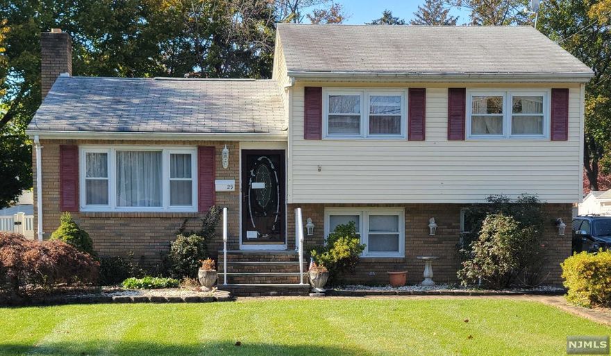 The perfect starter homes with an incredible yard! This roomy 3 bdrm, 1.5bth split level home is being sold as is and is nestled on a quaint street in Pequannock. 3 respectable-sized bedrooms all located on the top floor with beautiful hardwood floors. Kitchen is very open and comes included with some appliances such as an oven, stainless steel fridge, and dishwasher. Finished basement with attachments for washer and dryer. Spacious living area with vast opportunity to renovate. Beautiful deck off the living area overlooks the real gem of this property, its exquisite fenced-in backyard. Lots of luscious green space to entertain including a covered patio. The detached garage allows for great storage. The garden plot sits in the corner of the property next to a shed which may be used for additional storage. The 6+ car driveway makes having guests over a breeze. Close to schools, restaurants, and local highways. Get this gem before its gone!