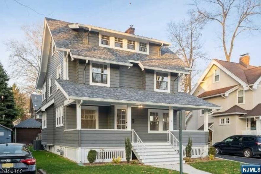 Beautifully renovated home on quiet tree-lined street. Large inviting front porch welcomes you into this 6 bedroom, 2 full & 2 half bath home with beautifully refinished hardwood floors, newly painted( interior and exterior), new windows, new roof and gutters, newly paved driveway, upgraded electric, plumbing, new furnace and central air. Gorgeous kitchen with all new appliances and bright sunny eating area. Formal dining room and living room w/fireplace. Bonus room and powder room also on first floor. Second floor has 4 bedrooms (1 with laundry hook up for potential 2nd Fl laundry room) and full bath. Third floor retreat with full bath. Walk out basement with powder room and laundry hook up. Close to NYC transportation, shops and restaurants. Glen Ridge top rated schools. Don't miss this opportunity to make this gorgeous house your new home.