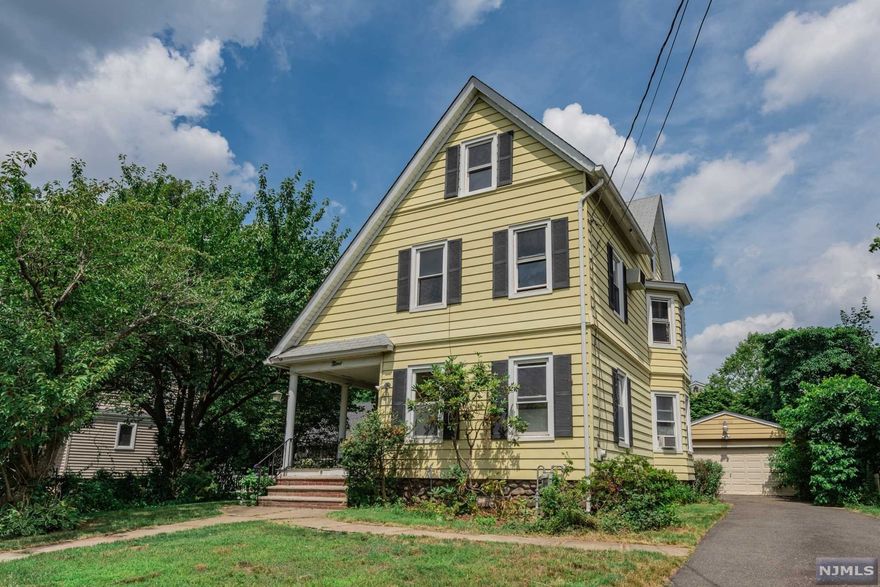 LOCATION, LOCATION! SPACIOUS, EXPANDED COLONIAL SITUATED ON A QUIET STREET,CLOSE TO NYC TRANSPORTATION. CHARMING PORCH WELCOMES YOU. FIRST FLOOR OFFERS FOYER, SPACIOUS LIVING ROOM, FORMAL DINING ROOM, AND LARGE KITCHEN AND POWDER ROOM. SECOND FLOOR BOASTS 3 GENEROUS SIZE BEDROOMS, LINEN CLOSET AND AN ADDITIONAL LARGE STORAGE CLOSET. THIRD LEVEL OFFERS MOSTLY UNFINISHED SPACE WITH HIGH CEILINGS AND A BONUS ROOM - OFFERING OPTIONS FOR A POSSIBLE FOURTH BEDROOM, OFFICE OR TEEN SUITE. ORIGINAL WOODWORK, ARCHITECTURAL DETAILS, FABULOUS WINDOWS, HARDWOOD FLOORS THROUGHOUT AND A TWO CAR DETACHED GARAGE. PERFECT FOR A BUYER LOOKING TO RENOVATE, AN INVESTOR OR BUILDER. SOLD IN "AS IS"CONDITION.