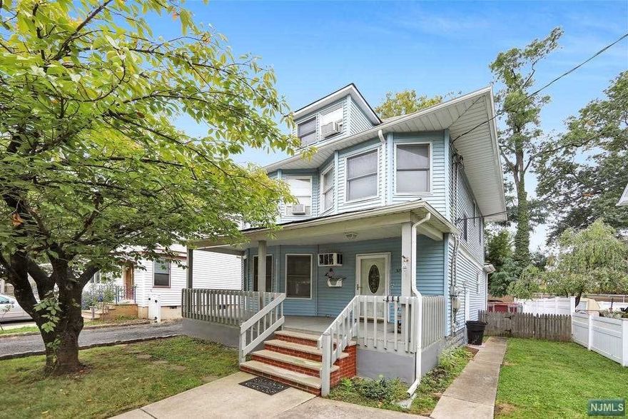 Welcome to this two family home, open front porch, large deck off first floor kitchen, first floor includes living room, eat in kitchen and one bedroom. Rooms are all nice size. First floor has access to basement which has a finished room and full bath plus laundry room. Second floor unit includes 5 rooms 2/3 bedrooms. All separate utilities, close to schools & NYC trans and vibrant downtown Bloomfield center. Large shed in yard included in sale.