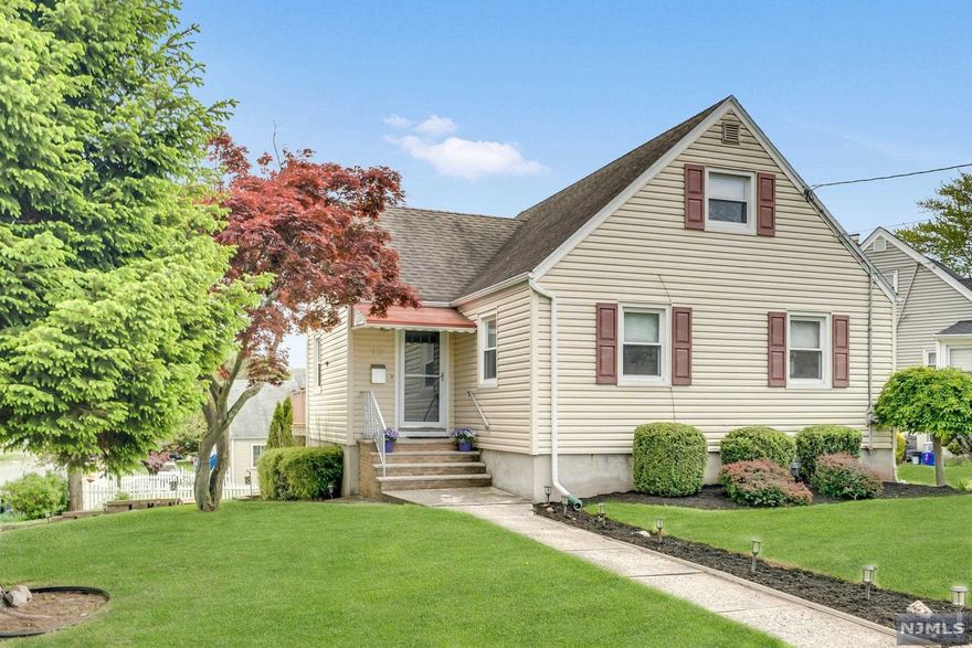 Move-in ready cape cod on a quiet cul-de-sac. This charmer has 4 bedrooms, 1.5 baths, and an eat-in kitchen. Elevated deck off of kitchen that spans the whole length of the house, perfect for those summer barbecues and get-togethers. Wood floors, updated bathrooms, and a partially finished basement with a family room/den. Basement has a walkout to a patio under the deck. Landscaped grounds with mature trees and bushes. Quiet residential neighborhood. Sought after Nutley schools. Within walking distance to parks and schools.