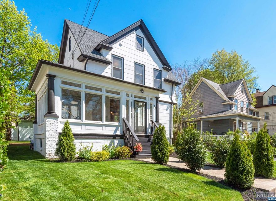 Welcome to this stunning Colonial, where modern elegance meets classic charm! Step into a beautifully renovated home. Begin your tour w/the beautiful, spacious enclosed front porch-perfect for relaxation. Welcome to an open floor plan w/a spectacular kitchen, living & dining rm. The upd kitchen features pristine white cabinetry, sleek quartz countertops, globe pendant lighting, marble backsplash & s/s appl's-a chef's dream & the heart of this home. Enjoy direct access to a large deck, a generous backyard & expansive driveway. The open-flow main level includes an inviting dining room, a warm living room, a stylish powder room, tasteful decor, split HVAC system & gleaming walnut wood flrs. Upstairs, unwind in the serene primary bedroom, complemented by 2 add'l B/Rs and a beautifully upd bathroom. The finished, walk-out lower level offers: Family room, home office, modern full bathroom, laundry, storage & utility room-all with access to the expansive backyard, perfect for hosting.