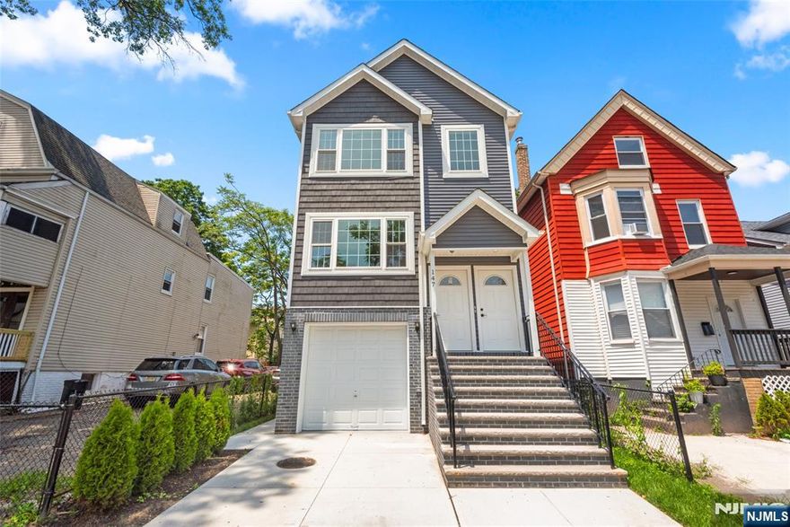 Brand-New 2-family Gem. Perfect for NYC commuters & Savvy Investors! Experience the best of modern living in this spectacular new construction home, thoughtfully designed for both comfort & investment potential. Each sun-filled unit offers a sleek open layout, ideal for entertaining, with an abundance of windows, recessed lighting & gleaming floors. The chic kitchens boasts quartz countertops, modern cabinetry & stainless steel appl's& pantry. Style meets function in every detail. Each unit features 3 spacious B/R's & 2 full baths, including luxurious primary suite w/private en-suite bath & walk-in closet. Enjoy the convenience of in-unit laundry, central air & contemporary finishes. The finished walk-out lower level offers flexible space for extended living- perfect for a family/recreation room, home office, gym or guest suite-complete w/its own full bath. Step outside to your private fenced-in backyard oasis, ideal for grilling, relaxing or enjoying warm summer evenings. 2-Car Garage tandem parking plus add'l 1-car D/W. Unbeatable perks: 10-Yr Builder Warranty + Potential 5-Year Tax Abatement-Buyer must apply & qualify=major savings & peace of mind! Prime Location: Walk to E.O. Train Station (30 mins-NYC), near shops, dining, parks & highways. Whether you're looking to live in one unit and generate rental income from the other, invest in a high-performing property, or simply enjoy the flexibility of two spacious residences-this is the opportunity you've been waiting for!