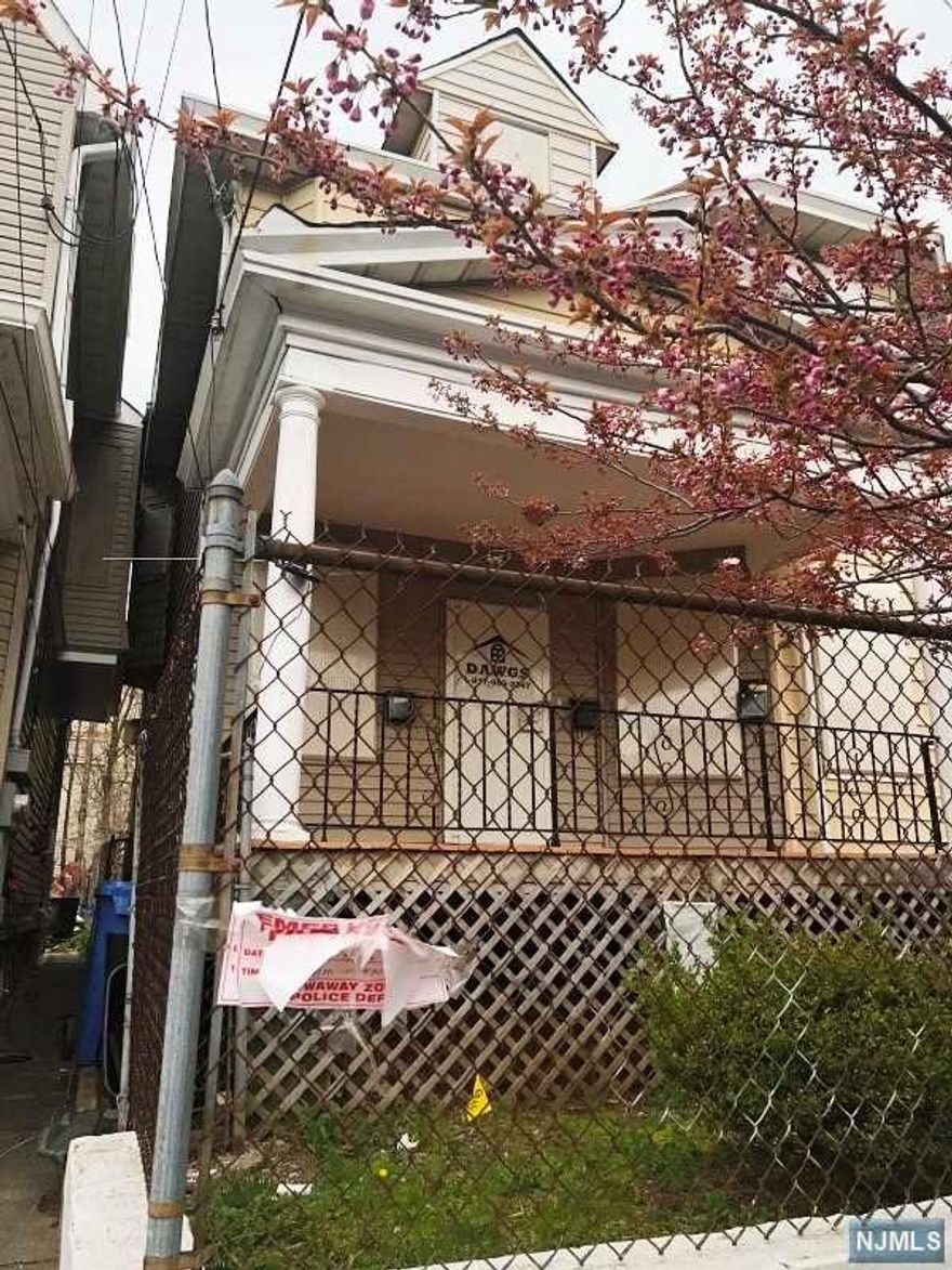 Large One Family house in Paterson. This home has a formal living room, dining room, an eat-in kitchen, and a full bathroom on the first floor. All the bedrooms are on the 2nd and 3rd floor, and there is a full bathroom on the 2nd floor. This home has been updated but needs some repairs. It has an unfinished basement and a nice yard. The highest and best offers are due on Tuesday 5/3/2022 at 9:00 AM.