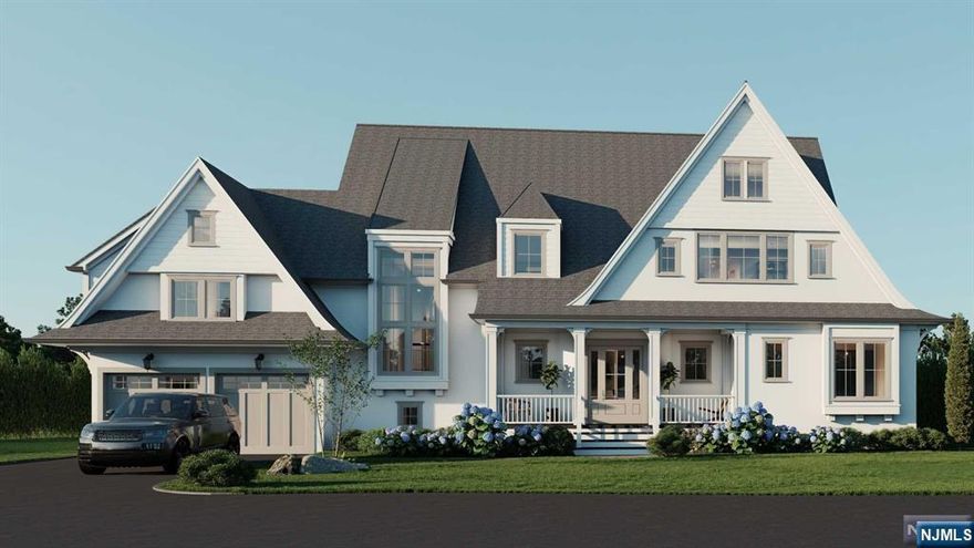 Cheelcroft inspired Tudor with modern detailing & sweeping rooflines on a picturesque street in ultra-desirable Ho-Ho-Kus! This stunning brand new construction custom home (over existing foundation) will feature 5 bedrooms, 4 full bathrooms & 2 half bathrooms with nearly 6,000 sq ft on all levels. Flowing custom design, 10 ft Ceilings, guest bedroom & full bath on the sunlit main level. Gourmet Kitchen to feature professional Thermador SS Appliances, Quartz Countertops, Custom Cabinetry & large Center Island. Expansive Great Room with FP, clean lines, & generous windows. Ideal for entertaining. 2nd level will offer 3 spacious bedrooms & a spectacular Primary Suite with double WICs & a spa-like en-suite bathroom. Finished Basement w. Rec Room, Gym & 1/2 Bath. 2 car garage, covered front porch, lovely property & backyard with patio. Ho-Ho-Kus is a nationally ranked 'charming suburb with a small town atmosphere' boasting A+ schools & easy commuting to NYC. To Be Completed Feb 2025.