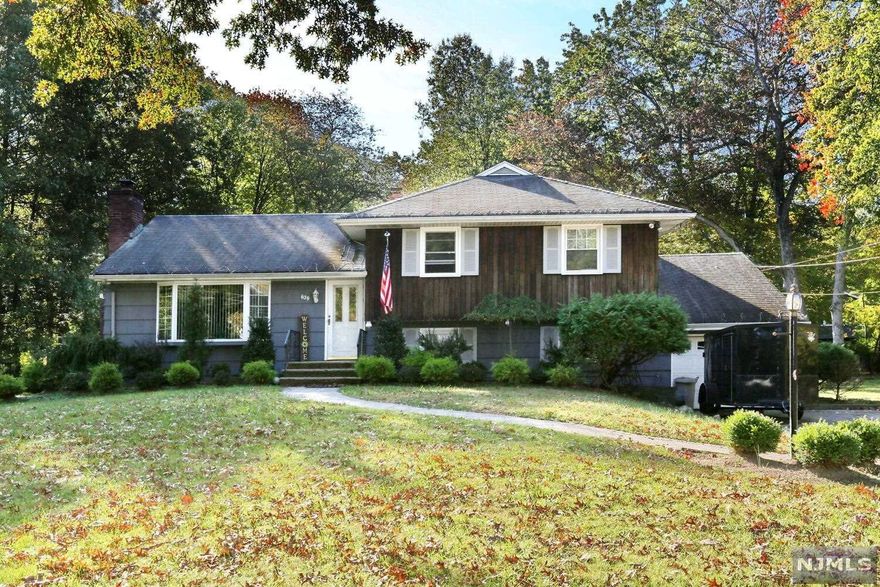 River Vale, noted as the #1 Safest Town in NJ (safewise.com), brings you this wonderful Split Level on over a Half Acre Property! Hardwood floors welcome you into the foyer and lrg Living Room w/ Fire place, flowing into the Dining Room and Eat in Kitchen, overlooking the deck & sprawling yard! Upstairs to the Primary BRM with Full Bath. 2 more bedrooms and another Full Bath complete this level as well as Hardwood Floors and Walk up Attic Space. The lower level is part finished with Rec Rm, Laundry, and access to garage. Opportunity to expand this already wonderful home! A few blocks away from schools and nearby shopping, restaurants, parks and trans! Make this your Home Sweet Home!
