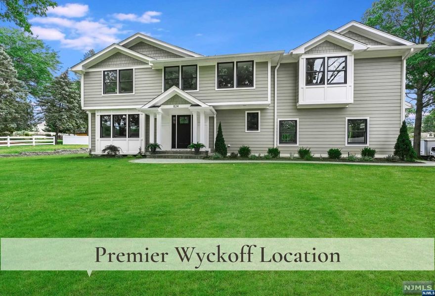 Nestled in one of Wyckoff's most desirable neighborhoods, this fully renovated & expanded Sicomac residence offers sophisticated luxury & master craftsman quality. Artistry meets function in well-planned features & layout delivering conv. lifestyle & inviting atmosphere. Glistening Hardwd Flrs, Transition Archways & Superior Materials punctuate this sunlit Open Concept. Striking Chef's Kitchen w Panoramic Views boasts Pro Apps, Quartz Counters, Marble Backsplsh & 10' Island. Nearby is Walk-In Pantry, Mudrm, PR & Garage. Sliders to back Oasis w Salt Water Pool, generous Patios & Fencing is perfect for priv relaxation or hosting. Stunning Primary Suite incld Tray Ceilings, Gas Frplc, Dressing Rm, WIC & Lux EnSuite Bath. 4 More BR's, Hall Bth, EnSuite Bth & Lndry complete 2nd Fl. 150 X 180 Lot. Hardie Plank. Roof w Lifetime Wrty. 9Z Sprklr, New Elec & Plmbg from St & Thruout. Hardwired Cable, Internet & Smoke. Radiant Heat in Full Bths. Opportunity awaits to call Charnwood your own.