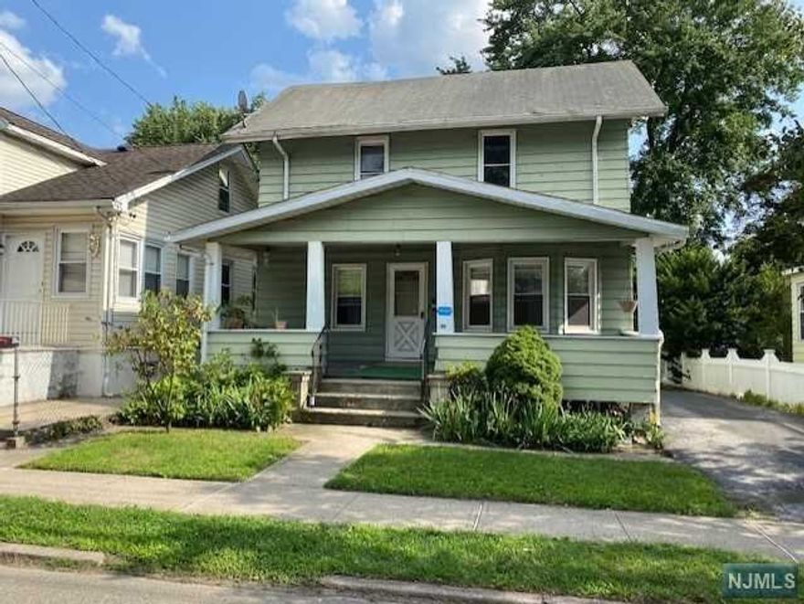 This traditional Colonial needs some work, but just may be that diamond in the rough...three bedrooms on second floor with full bath, ground floor has living room, dining room, kitchen, front porch and access from kitchen to the private backyard, with plenty of space for entertaining, on a 125' deep lot. Basement is full but unfinished. Close to shopping, transportation and schools. Low taxes. Lots of potential for the person with a good vision. Come take a look.