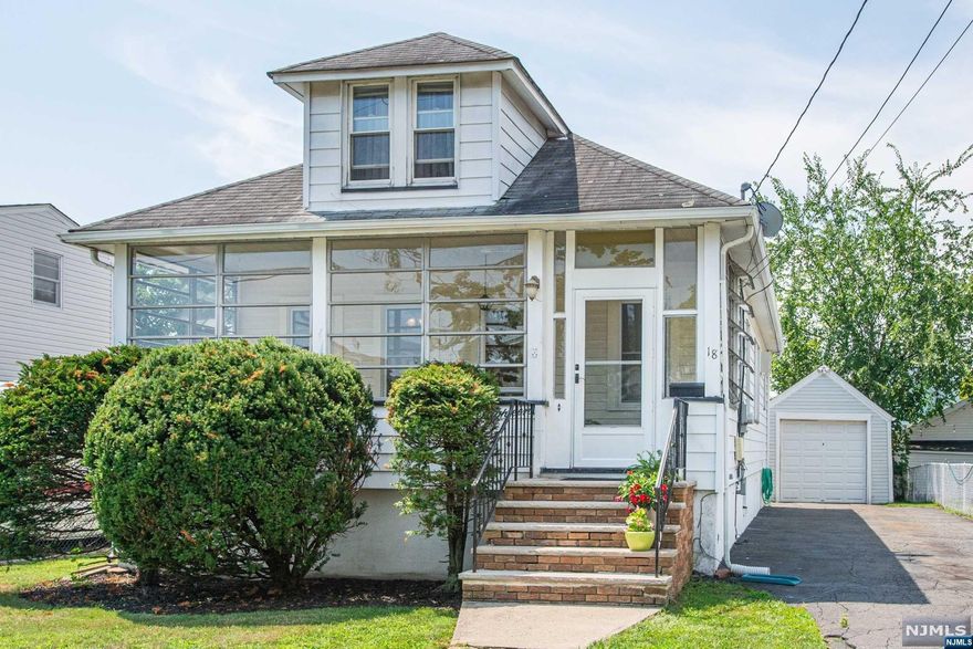 Adorable cape on quiet dead end street is all ready for the next owner! Enclosed porch leads to the open flr plan living rm/dining rm. Continue to the E/I kitchen, refreshed w/ newly painted cabinets. Two bedrms, both w/ceiling fans, flank the updated bathrm. Beautiful H/W throughout the 1st flr--just refinished last week! BRAND new carpet on stairs to 2nd flr & throughout 2nd flr. Second flr offers a primary bedrm with a large WI closet plus office/yoga room & 1/2 bath. There is also storage here. Twp brand new window ac units incl. in the sale. Plenty of potential in the huge basement! It has high ceilings & is ready to be finished.(washer/dryer incl). It also has a walkout to the yard. Recently painted mudrm off kitchen leads to yard plus detached garage with electric door opener.15 minute walk to NY bus, jitney to train, Brookside Park, local bakery. Less than 20 min walk to many restaurants. SO convenient to GS Pkwy & Montclair shops & restaurants. This is an 'as is' sale.