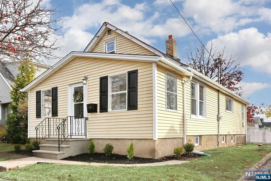 MOVE RIGHT IN! FRESHLY PAINTED, NEW FLOORING, UPDATED KITCHEN STAINLESS STEEL APPLIANCES WITH BEAUTIFUL GRANITE COUNTERS, TILE BACKSPLASH AND TONS OF CABINETS! UPDATED BATHROOM, MAIN FLOOR HAS NICE SIZED BEDROOM, LIVING ROOM AND SMALL OFFICE AREA. SECOND FLOOR HAS TWO NICE SIZED BEDROOMS. BASEMENT UNFINISHED WITH LAUNDRY AND UTILS; TONS OF STORAGE! ONE CAR DETACHED GARAGE..DON'T MISS OUT ON THIS CHARMER! WALKING DISTANCE TO SCHOOLS, NJ TRANSIT, SHOPS, RESTAURANTS & HOUSES OF WORSHIP!