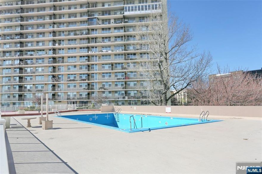 ALL UTILITIES INCLUDED LANDLORD WILL CREDIT TENANT $375.00 AT MOVE IN TOWARDS THE APPLICATION FEE .Beautiful Sunsets from this two bedroom apartment in a luxury hi-rise building on Boulevard East ,converted from a one bedroom, Approx. 1100 sq feet modern kitchen living room, dining area ,terrace approx. 200 sq feet,, 2 bedrooms and a modern tiled bath. newer floors throughout. The building has a gym, swimming pool 24 hr. door person concierge ,.Convenience store, ATM onsite., public transportation in front of the building Nj Transit and the shuttle to the new York waterway ferry. Great location very convenient to shopping, restaurants ,schools and James Braddock Park. Owner has a new jersey real estate license.