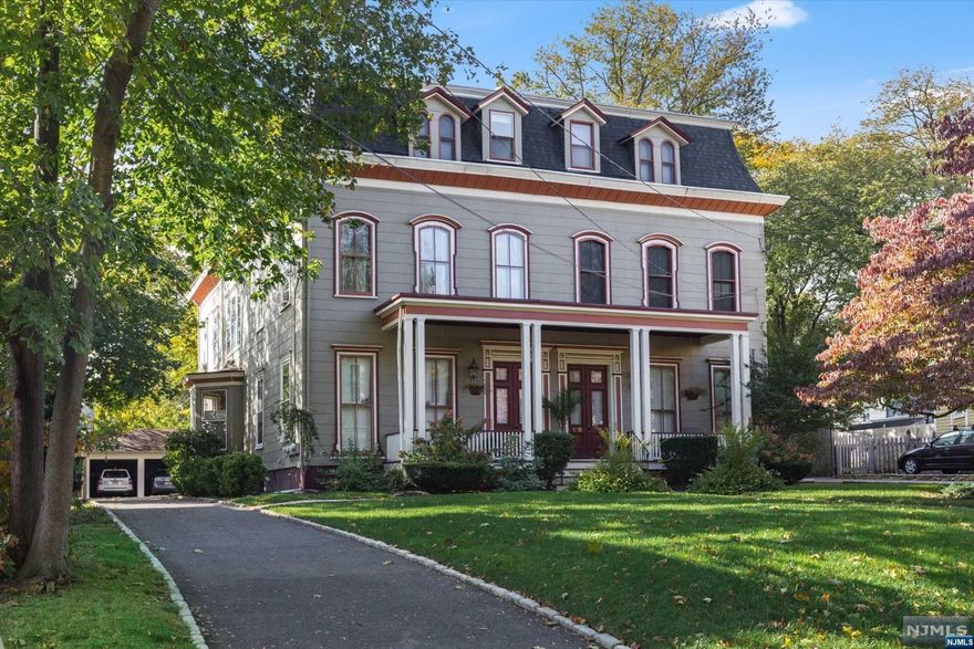 Old world charm meets contemporary design in this delicious converted schoolhouse boutique condo building. This top-floor unit offers 1300+ square feet, with 10 FOOT ceilings throughout and an ideal floor plan. Two large bedrooms w/ hardwood floors and oversized windows anchor the front half of the apartment. The renovated kitchen, with quartz counters and custom cabinetry, overlooks the huge living room creating a perfect open concept main living space. Sunlight pours into the unit at all times, and you'll love the tree top views when in season. Laundry IN-UNIT, garage parking, and basement storage adds layers of convenience to #LifeonLinden. Step onto the back deck, with a cup of coffee, enjoying the southern exposure- life is good! Nestled between the historic district of Glen Ridge, and the vibrant Downtown Bloomfield. Be in Manhattan in 40 minutes using the Bloomfield Train Station, or at Newark Airport in 20 min by GPS. Skip the craze for a house and come enjoy!