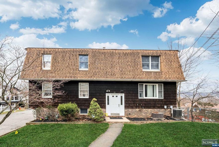 Great investment or live/rent opportunity in this spacious and updated two-family on a cul-de-sac in Woodland Park. Each unit in this over/under two-unit home is 1344 square feet and have a Living Room, Dining Room, Eat-in-Kitchen, Primary Bedroom with bath, two additional bedrooms and a main bath. Each unit also enjoys front and back entrances and the kitchen door leads to a deck with wonderful views of the valley. Each unit has fan forced hot air and central air-conditioning. The basement offers laundry for each unit and access to the oversized, two-car garage. NYC Bus at Willowbrook Mall or Clifton Allwood Park 7 Ride. Mid-town Direct Train at Montclair State University. Close to all major Northern NJ highways. Both leases have Purch Clause w/ 60-day termination if sale. Both leases expire June 30. Shared driveway. Property owned by Seller allows egress to neighbor in back. BEST & FINAL, Tue, 4/11/23@12pm. See OfferGuidelines.