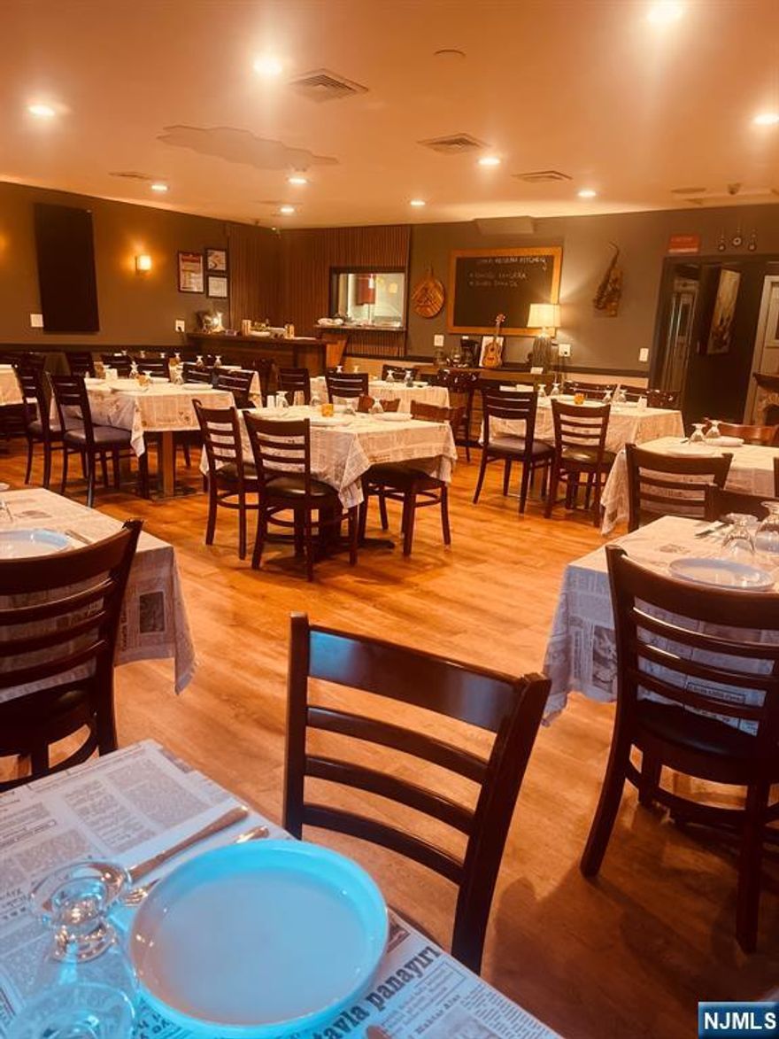 THIS UNIQUE RESTAURANT, WITH SEATING FOR APPROXIMATELY 70 GUESTS, HAS BECOME A BELOVED DINING DESTINATION IN BERGEN COUNTY OVER THE YEARS. KNOWN FOR ITS OUTSTANDING CUISINE, THE MENU FEATURES EXCEPTIONAL APPETIZERS, FRESH SALADS, AND EXPERTLY PREPARED SEAFOODâ€”EACH DISH CRAFTED TO DELIVER A MEMORABLE DINING EXPERIENCE. THE RESTAURANT OFFERS AMPLE PRIVATE AND STREET PARKING, MAKING IT CONVENIENT FOR GUESTS TO VISIT. CURRENTLY OPERATING SIX DAYS A WEEK, THE BUSINESS PRESENTS AN EXCELLENT OPPORTUNITY FOR A NEW OWNER TO STEP INTO AN ESTABLISHED LOCATION WITH A STRONG REPUTATION AND LOYAL CUSTOMER BASE.WHETHER YOUâ€™RE AN EXPERIENCED RESTAURATEUR OR AN ASPIRING OWNER, THIS TURNKEY OPPORTUNITY COMBINES PRIME LOCATION, PROVEN SUCCESS, AND EXCITING POTENTIAL FOR FUTURE GROWTH.