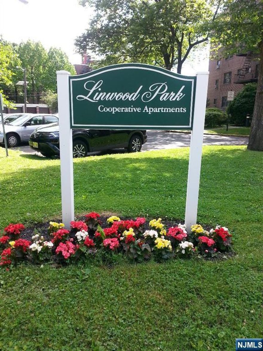 Gorgeous, renovated apartment located in Linwood Park Co-op Complex, convenience for NYC Commuters, just steps away to NYC transportation, close to Linwood Plaza Shopping Mall, Restaurants, Parks, et. Perfect fit for everyone. Features: Large Entry Foyer with Mirror closet, Open floor plan Living Room/Dining room to new eat in Kitchen with a peninsula, full tile Bathroom and large Bedroom with wall-to-wall mirror closet, Hardwood Floor throughout and freshly painted. Elevator and Laundry on building. Parking permit is $300 per year. Not Pet/Not Smoke allowed. Spectrum package's Internet & Cable TV included in the rental. Subject to Board Approval and Interview, Ratio 3:1 (Income to debt), Application Fee $300, Move IN/Out $500 (Refundable) All offers must have copies of recent Credit Report and 2yrs tax returns and the last 3 weeks of payroll.