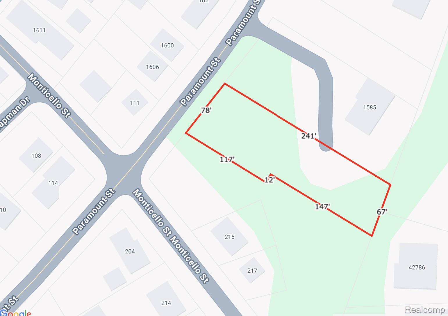 0000 Paramount Lot 50-22-02-379-018 Street