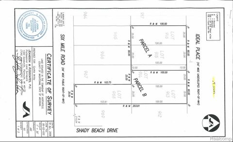 Lot 915 and Lot 916 w/10f Ideal Place Place Northfield Township MI 48189