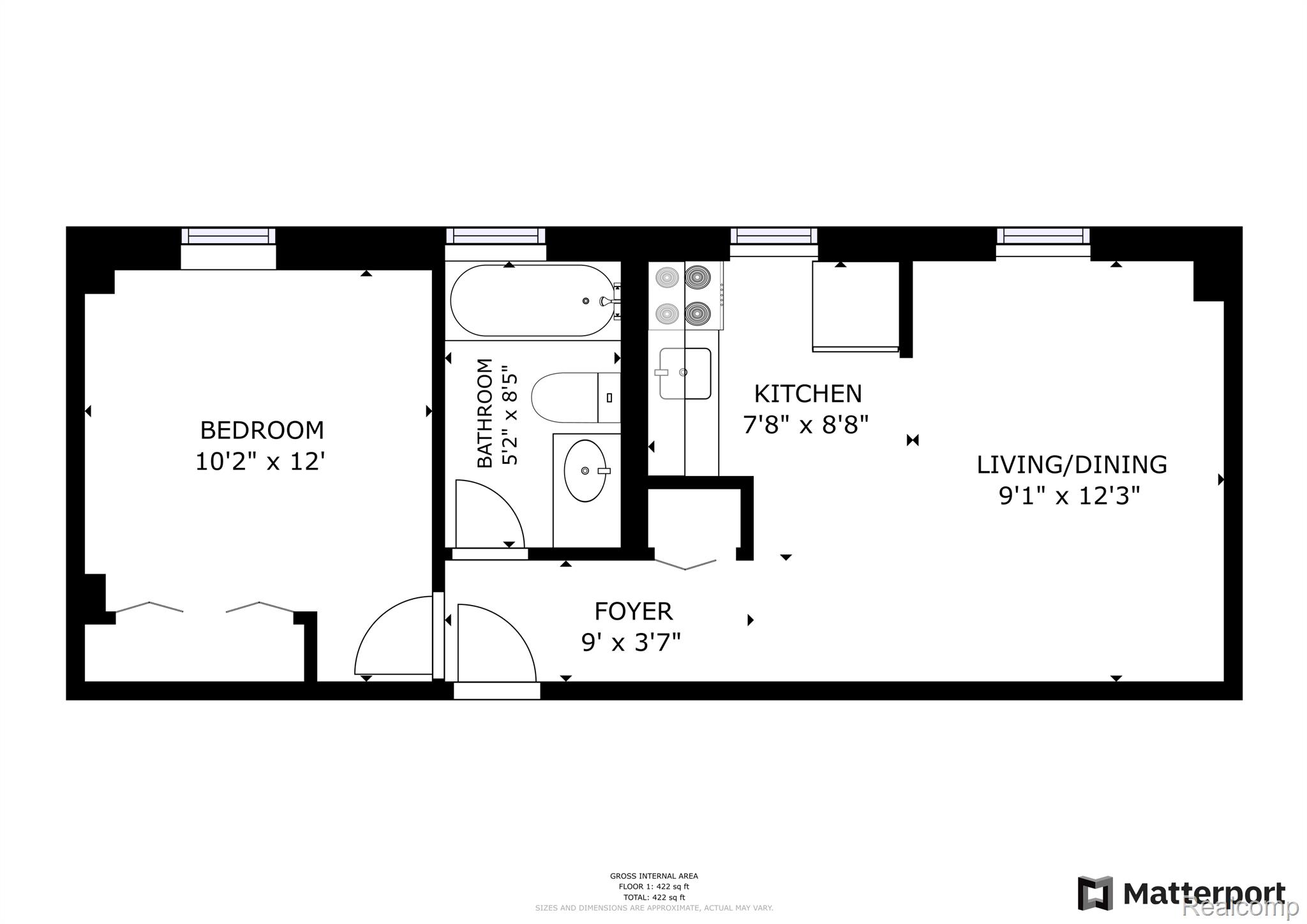 Detroit, Michigan 48202, United States, 1 Bedroom Bedrooms, ,1 BathroomBathrooms,Residential,Active,36744