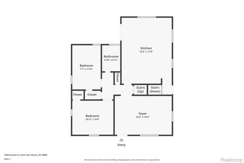 Tiny photo for 19820 Avalon Street, St Clair Shores City, MI 48080 (MLS # 20261016461)