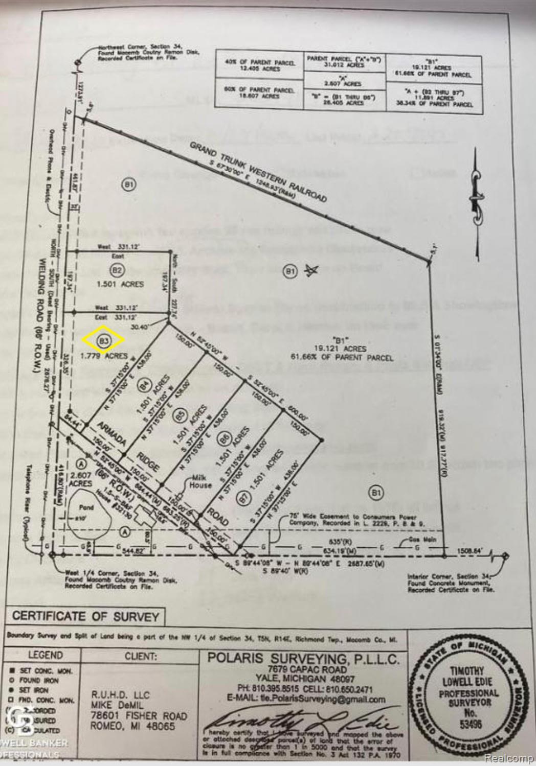 0 Welding/Armada Ridge Road