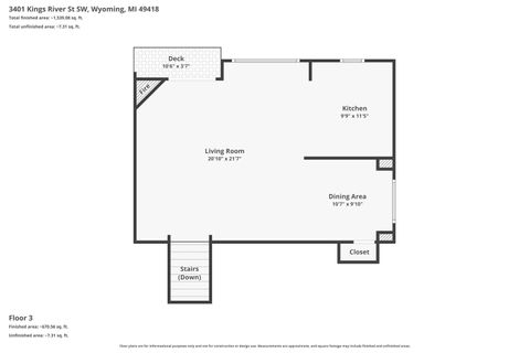 Tiny photo for 3401 Kings River Street SW, Wyoming City, MI 49418 (MLS # 65026028820)