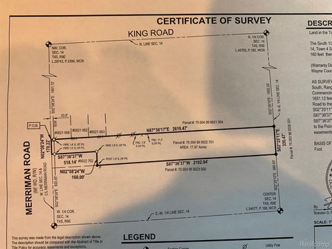 Vacant MERRIMAN Road Huron Charter Township MI 48164