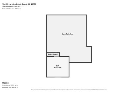 Tiny photo for 524 McLachlan Point Road, Evart Township, MI 49631 (MLS # 72026045966)