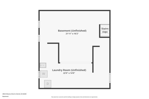 Tiny photo for 4052 W Buena Vista Street, Detroit City, MI 48238 (MLS # 81026009277)