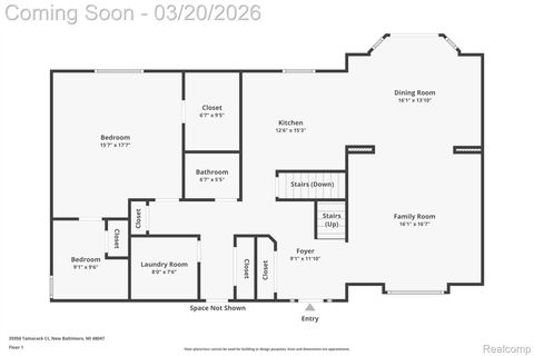 Tiny photo for 35950 Tamarack Court, New Baltimore City, MI 48047 (MLS # 20261016934)