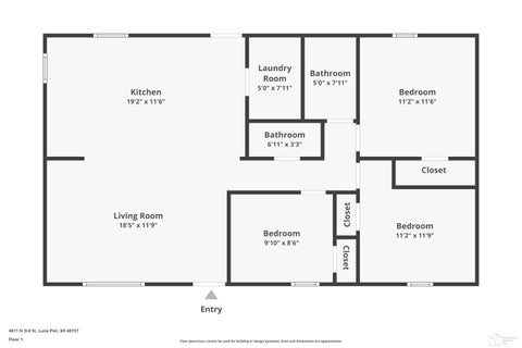 Tiny photo for 4611 N 3rd Street, Luna Pier City, MI 48157 (MLS # 57050220223)