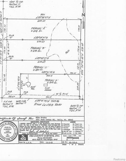0 Hickory Ridge-C Road Rose Township MI 48442