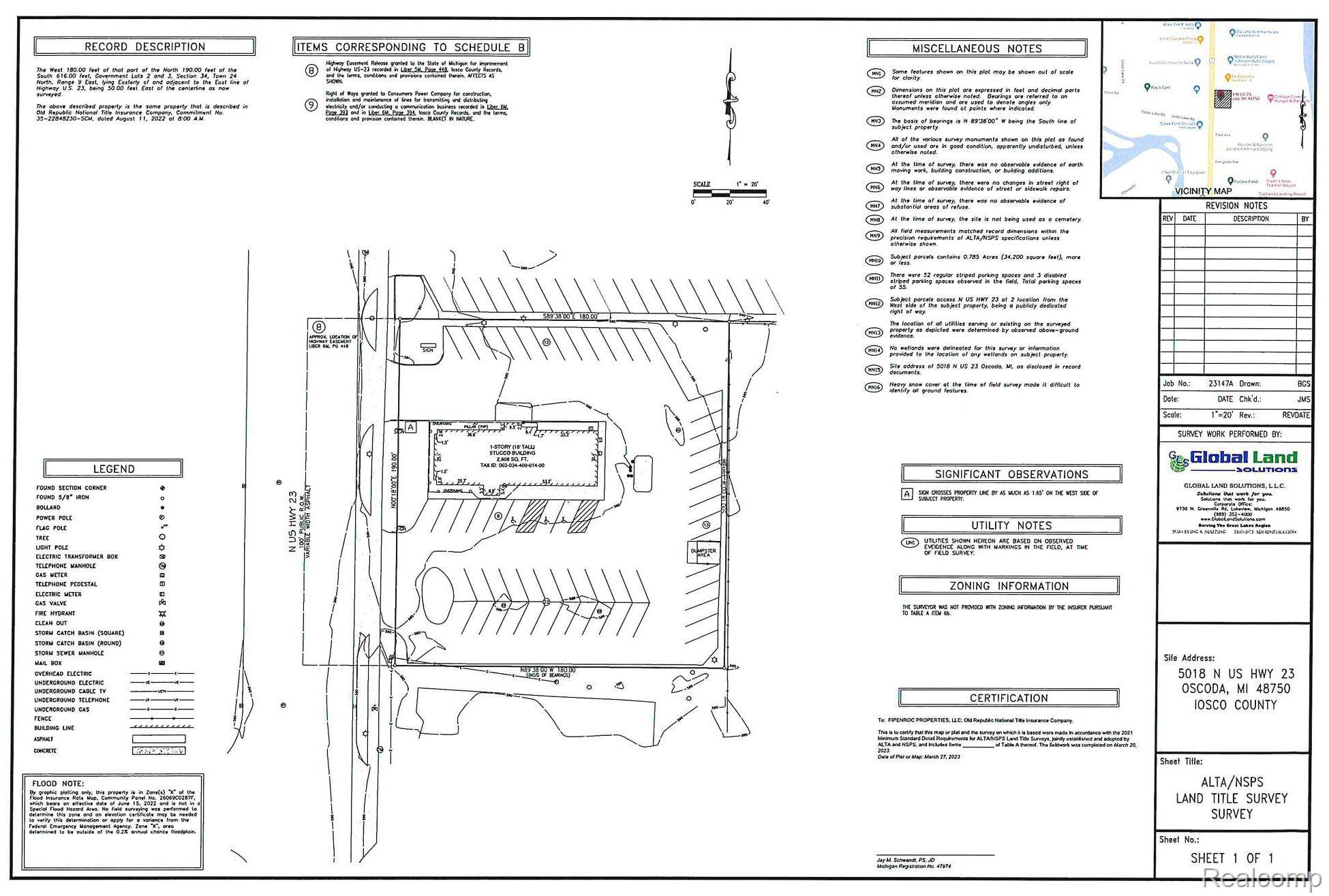 Oscoda Township, Michigan 48750, United States, ,Commercial,Active,43613