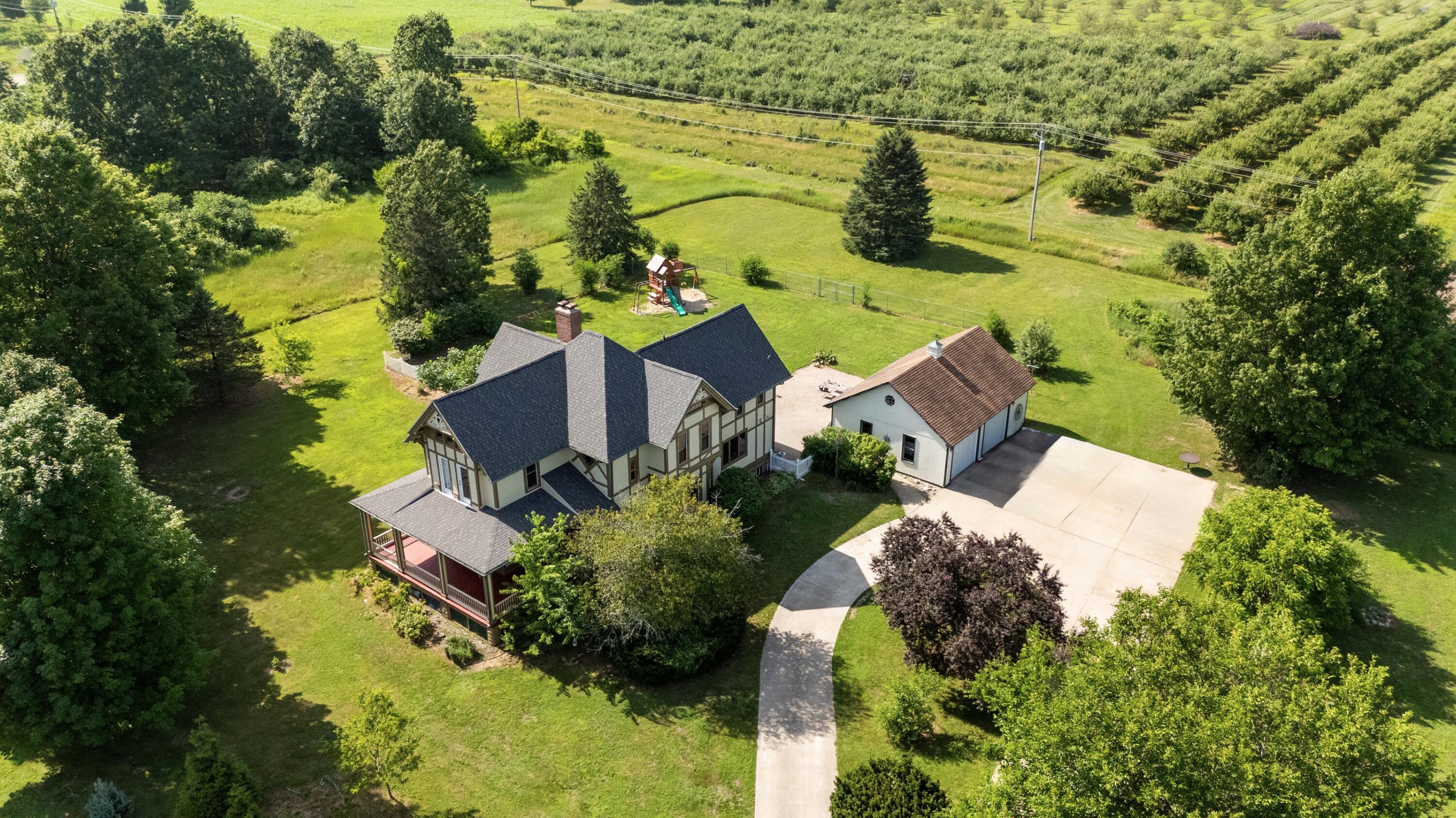 Aerial South East House and Garage