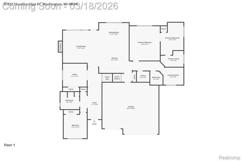 Tiny photo for 57553 Meadowridge Drive, Washington Township, MI 48094 (MLS # 20261011351)