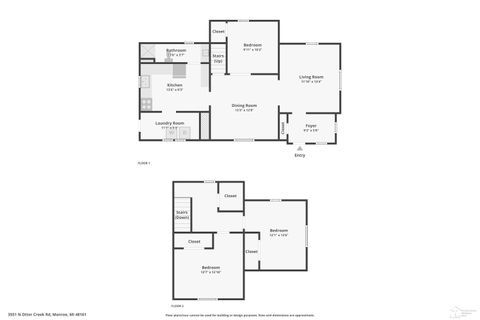 Tiny photo for 3551 N Otter Creek Road, La Salle Township, MI 48161 (MLS # 57050208828)