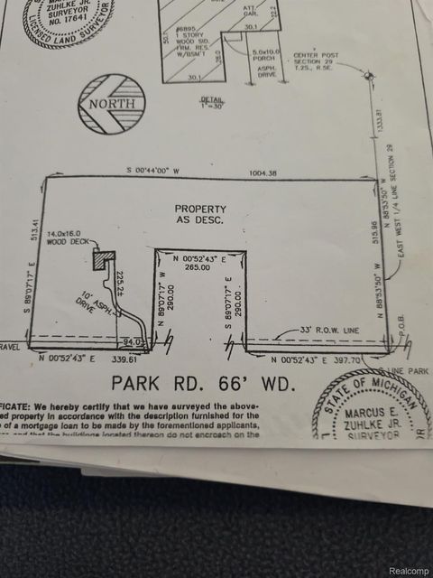6895 Park Road Park Road Ann Arbor City MI 48103