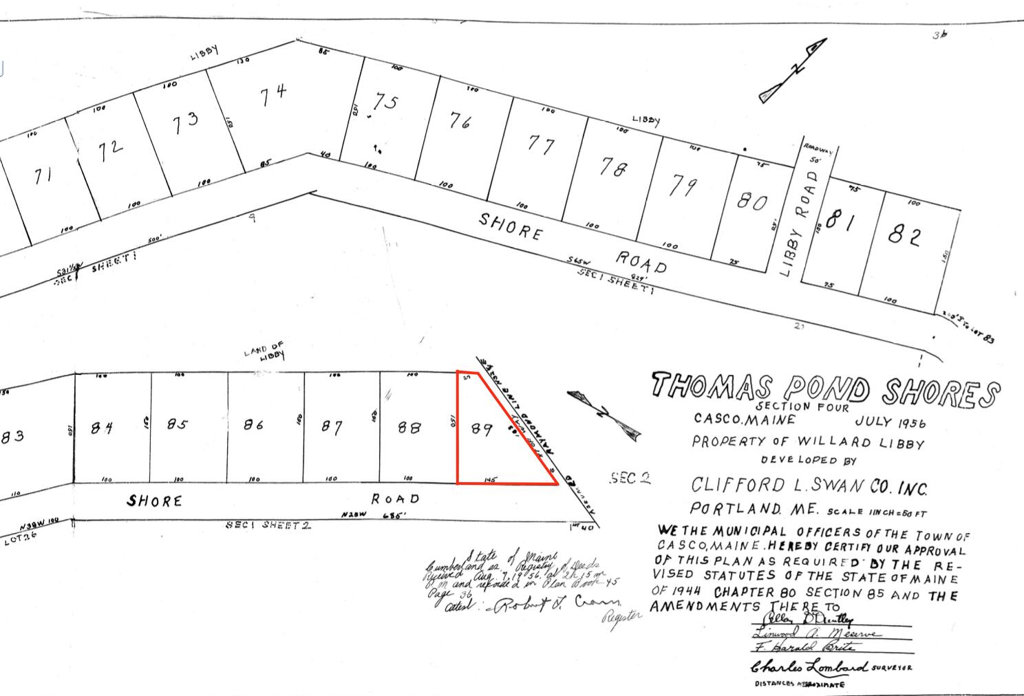 Lot 19 Thomas Pond Shore Road