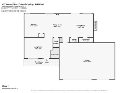 Tiny photo for 437 Kearney Avenue, Colorado Springs, CO 80906 (MLS # 6778980)